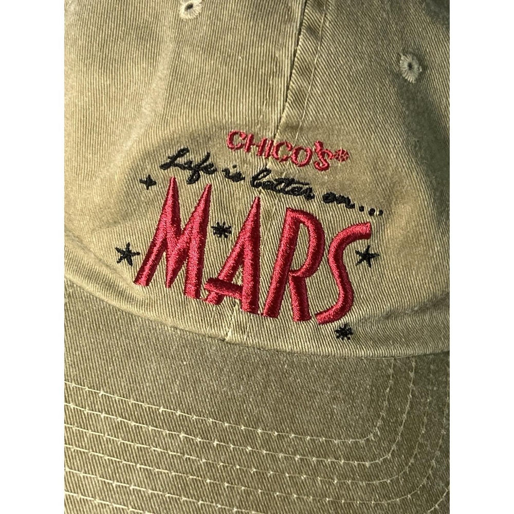 Rare Promo Vtg Y2K 90s Mallcore CHICOS Cap Hat Atomic Retro Mars